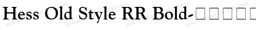 Hess Old Style RR Bold字体转换